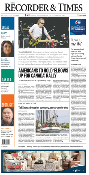 Cover of The Recorder & Times (Brockville)