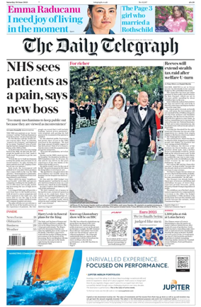 Cover of The Daily Telegraph - Saturday