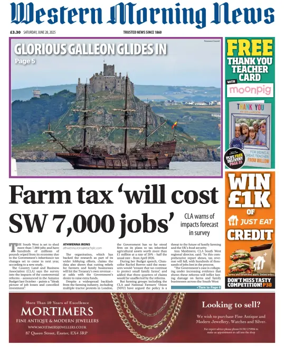 Cover of Western Morning News (Saturday)