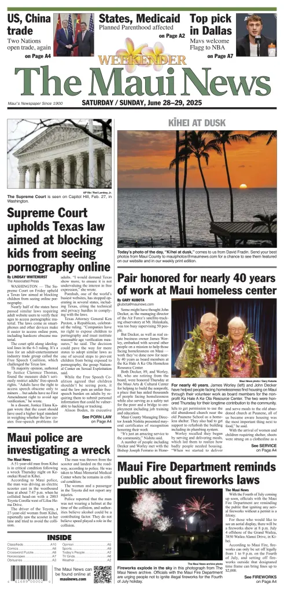 Cover of The Maui News - Weekender