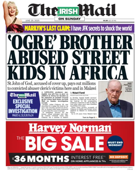 Cover of The Irish Mail on Sunday