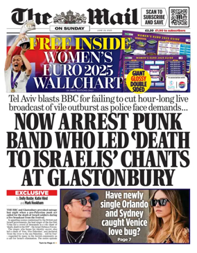 Cover of The Mail on Sunday