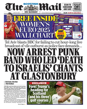 Cover of The Scottish Mail on Sunday