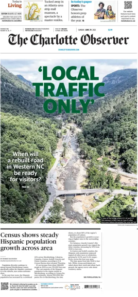 Cover of The Charlotte Observer (Sunday)