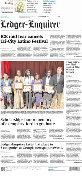 Cover of Ledger-Enquirer (Sunday)