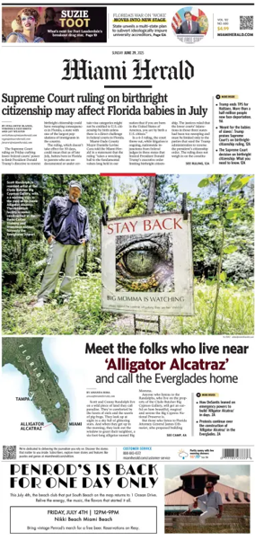 Cover of Miami Herald (Sunday)