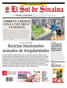 Cover of El Sol de Sinaloa