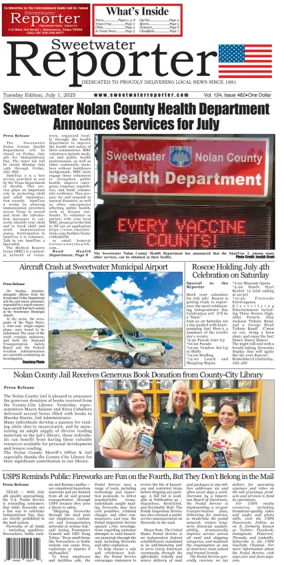 Cover of Sweetwater Reporter