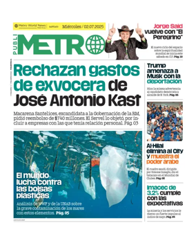 Cover of Publimetro Chile