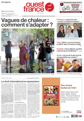 Cover of Ouest France (Guingamp)