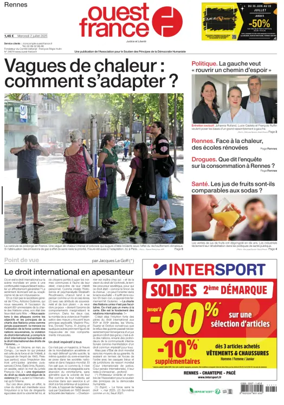 Cover of Ouest France (Rennes)