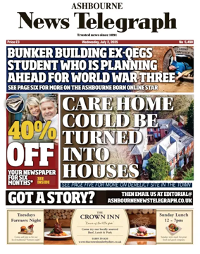 Cover of Ashbourne News Telegraph