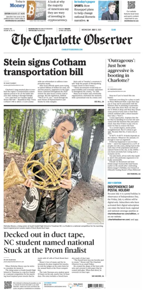Cover of The Charlotte Observer