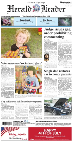 Cover of Siloam Springs Herald Leader