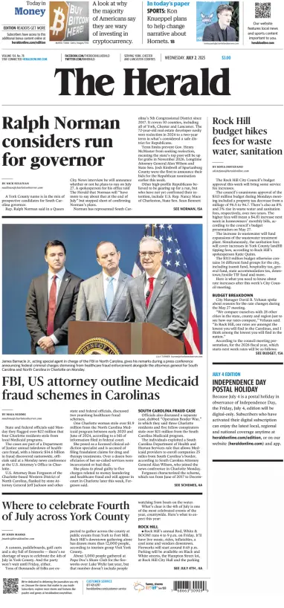 Cover of The Herald (Rock Hill)