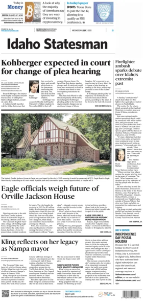 Cover of The Idaho Statesman