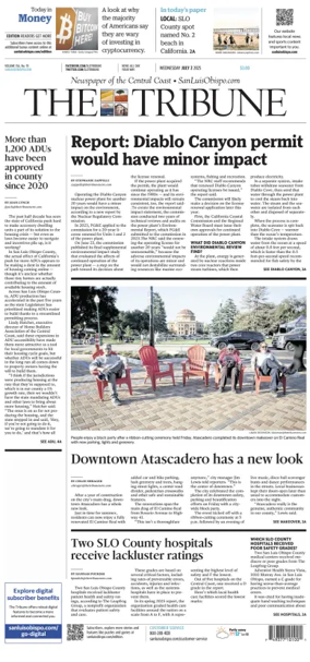 Cover of The Tribune (SLO)