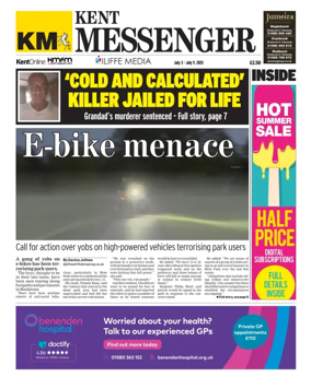 Cover of Kent Messenger Maidstone