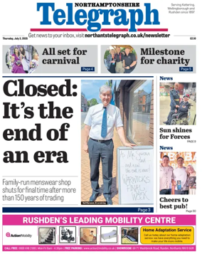 Cover of Northants Evening Telegraph