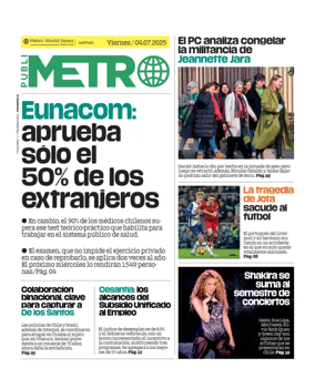 Cover of Publimetro Chile