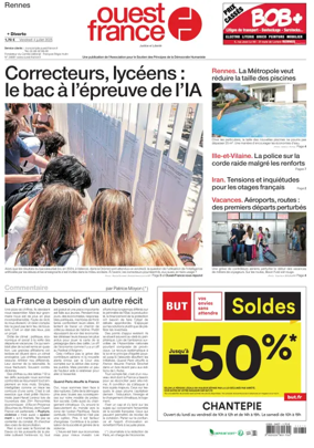 Cover of Ouest France (Rennes)