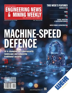 Cover of Engineering News and Mining Weekly