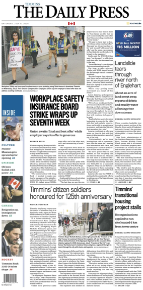 Cover of The Daily Press (Timmins)