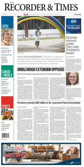 Cover of The Recorder & Times (Brockville)