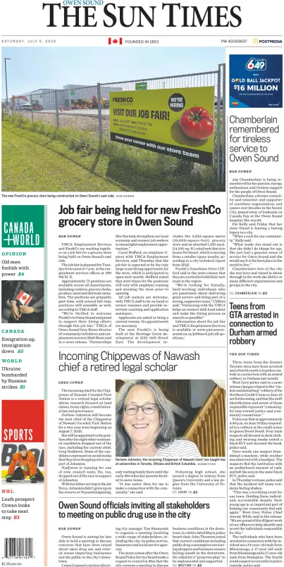 Cover of The Sun Times (Owen Sound)