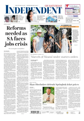 Cover of The Independent on Saturday