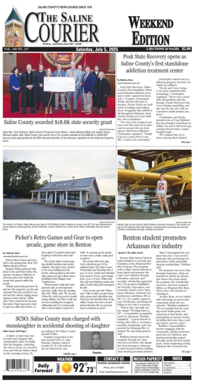 Cover of The Saline Courier Weekend