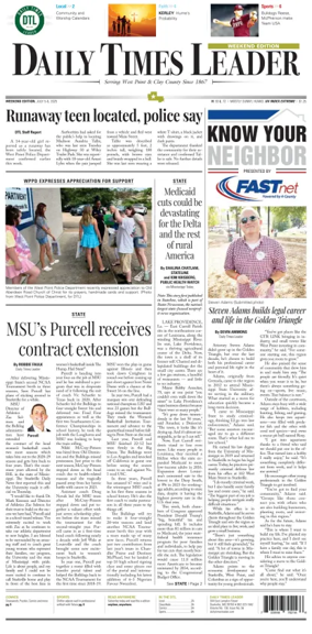 Cover of Daily Times Leader