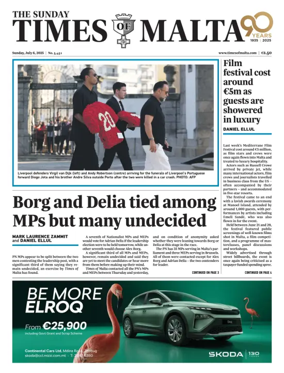Cover of The Sunday Times of Malta