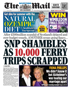 Cover of The Scottish Mail on Sunday