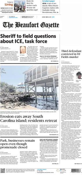 Cover of Beaufort Gazette (Sunday)