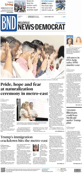 Cover of Belleville News-Democrat (Sunday)