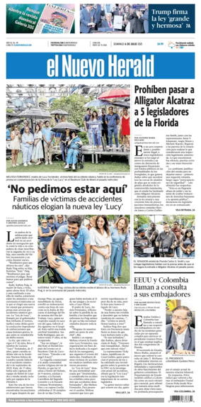 Cover of El Nuevo Herald (Sunday)