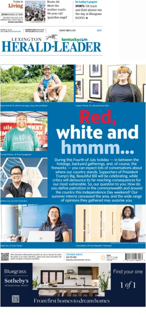 Cover of Lexington Herald-Leader (Sunday)