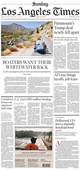 Cover of Los Angeles Times (Sunday)