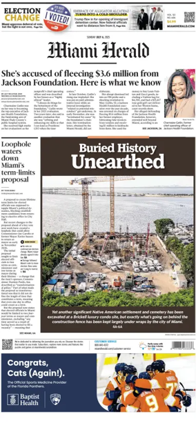 Cover of Miami Herald (Sunday)