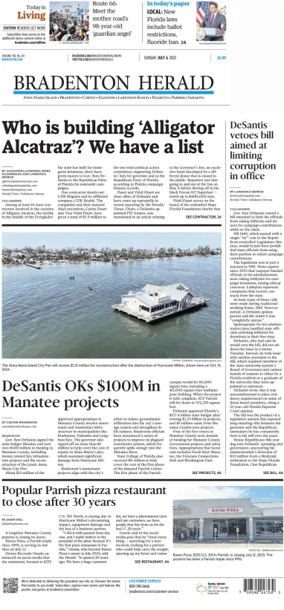 Cover of The Bradenton Herald (Sunday)