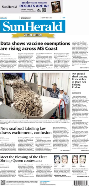 Cover of The Sun Herald (Sunday)