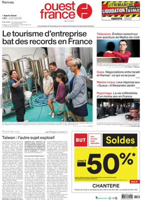 Cover of Ouest France (Rennes)