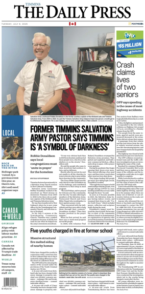 Cover of The Daily Press (Timmins)