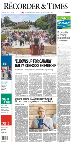 Cover of The Recorder & Times (Brockville)