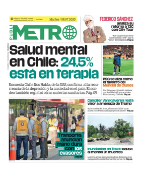 Cover of Publimetro Chile