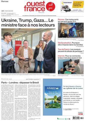 Cover of Ouest France (Rennes)