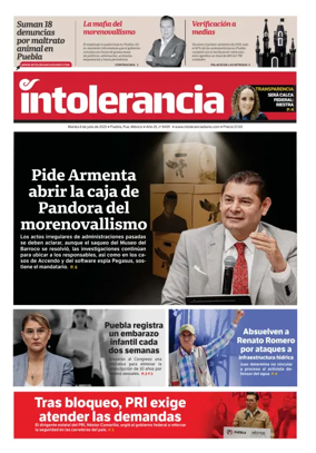 Cover of Intolerancia Diario