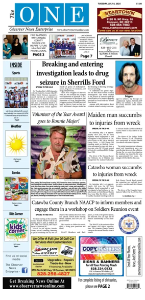 Cover of Observer News Enterprise