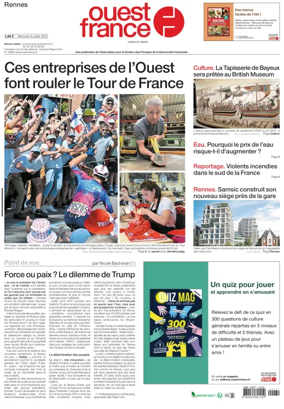 Cover of Ouest France (Rennes)
